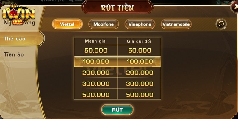 Đổi thưởng nhanh chóng qua hình thức thẻ cào điện thoại 